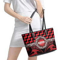 Aotearoa Ngapuhi Leather Tote Bag Maori Iwi Poutama Puhoro Tattoo