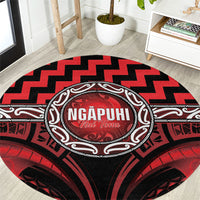 Aotearoa Ngapuhi Round Carpet Maori Iwi Poutama Puhoro Tattoo