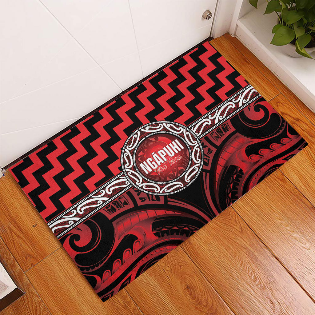 Aotearoa Ngapuhi Rubber Doormat Maori Iwi Poutama Puhoro Tattoo