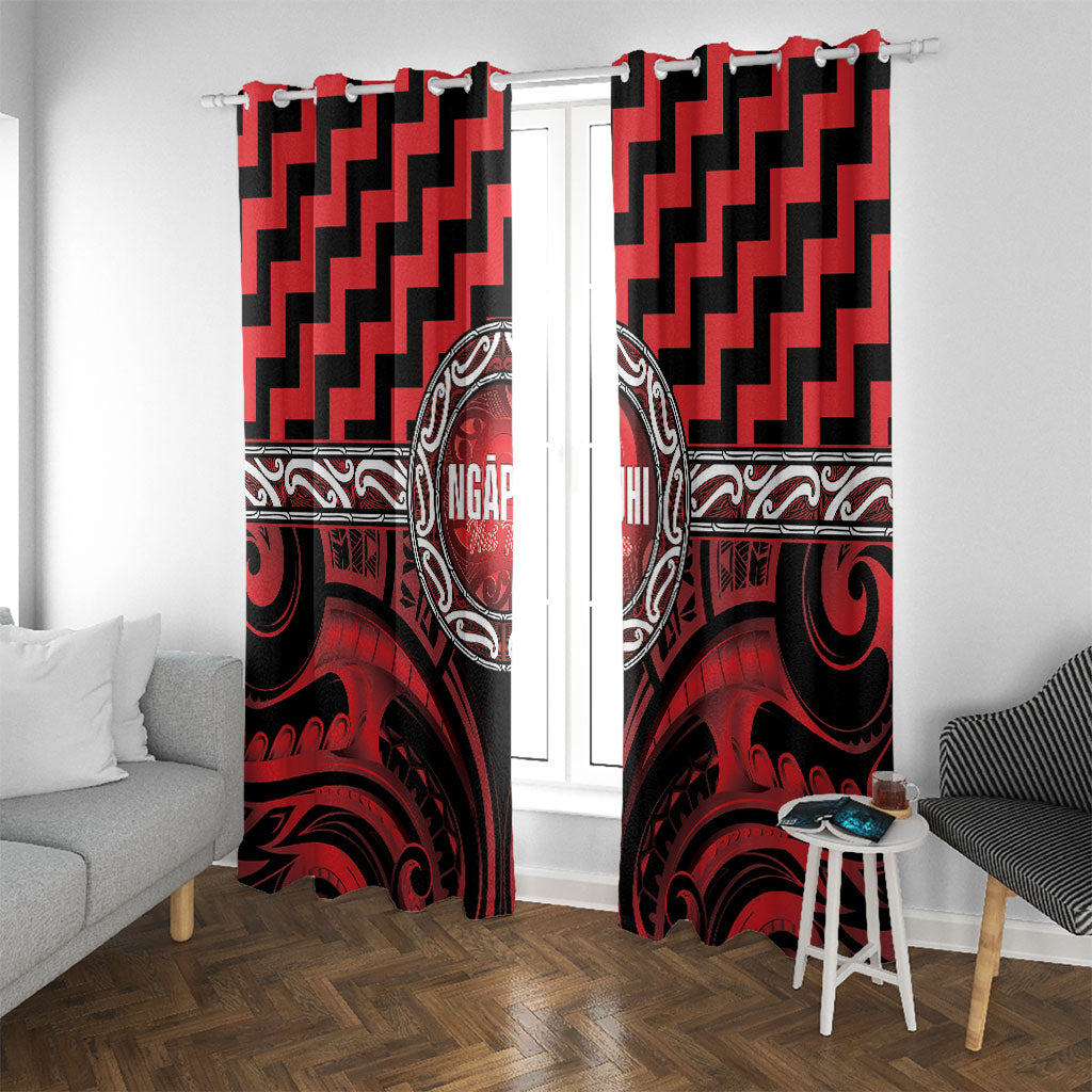 Aotearoa Ngapuhi Window Curtain Maori Iwi Poutama Puhoro Tattoo