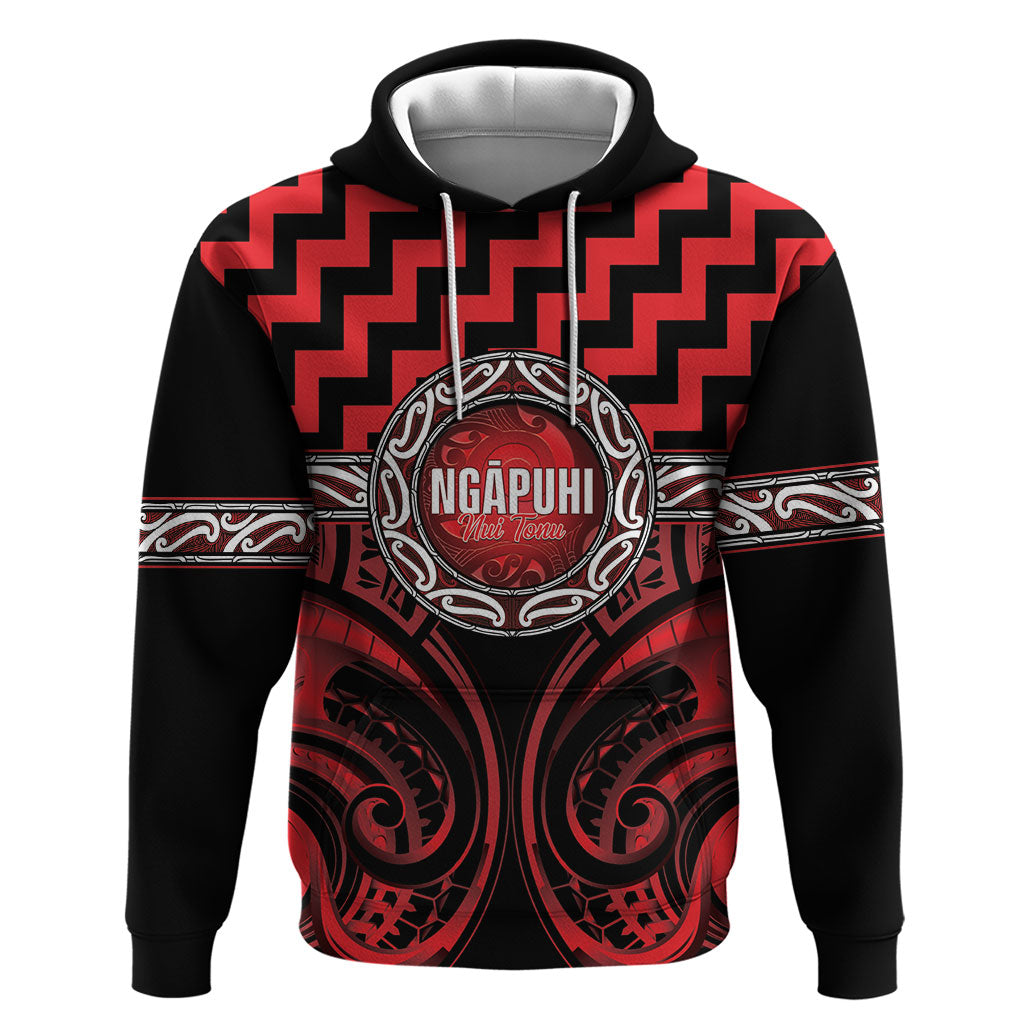Aotearoa Ngapuhi Personalised Zip Hoodie Maori Iwi Poutama Puhoro Tattoo