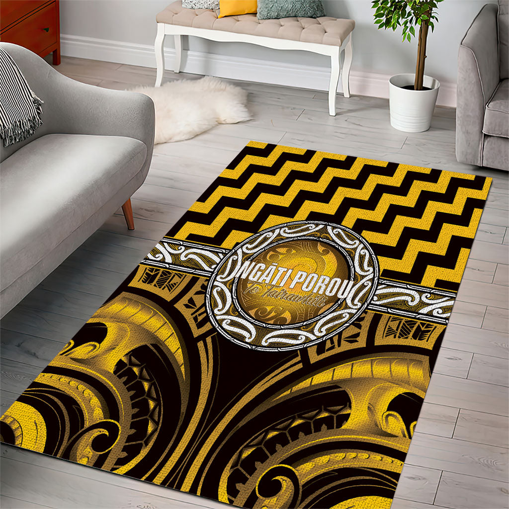 Aotearoa Ngati Porou Area Rug Maori Iwi Poutama Puhoro Tattoo