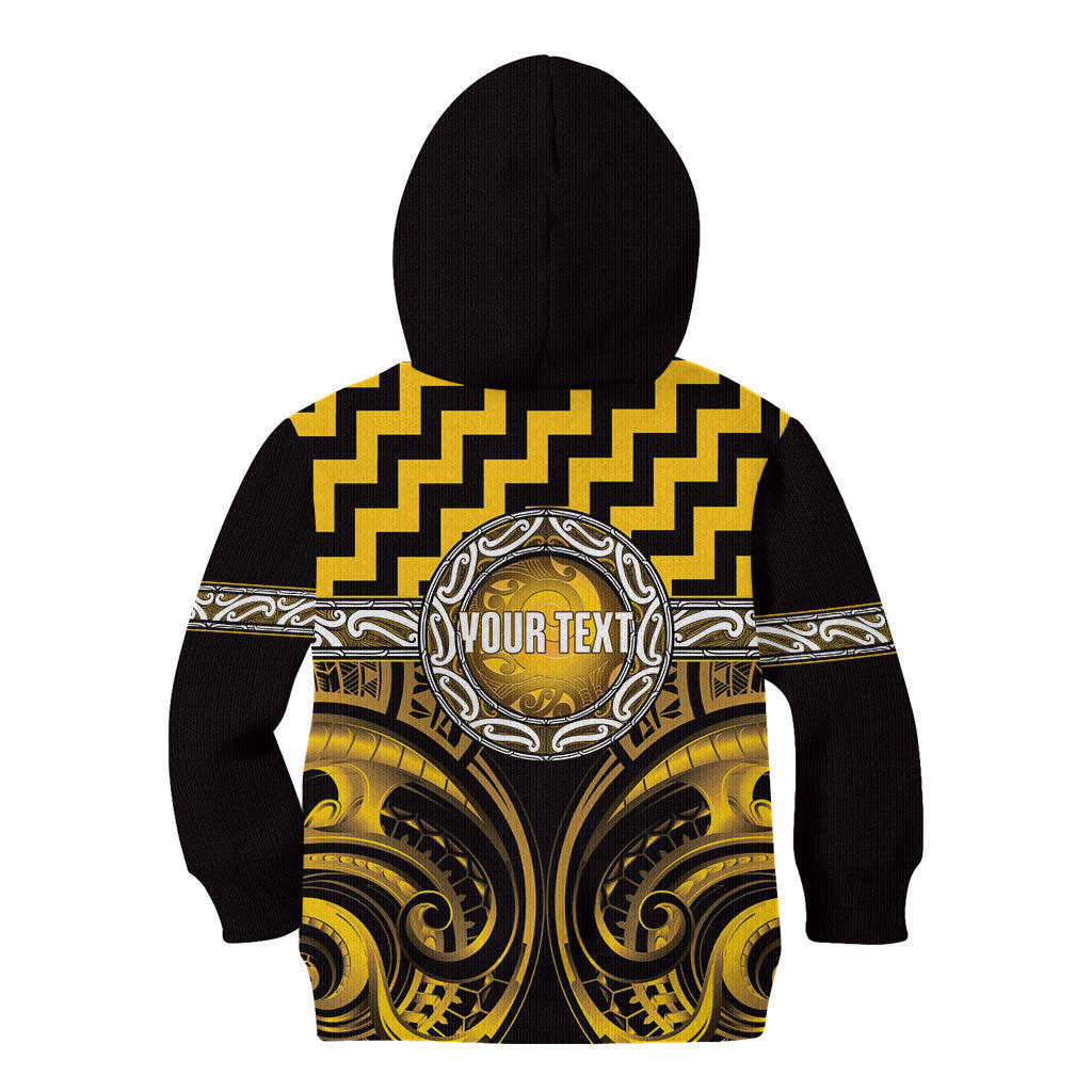 Aotearoa Ngati Porou Personalised Kid Hoodie Maori Iwi Poutama Puhoro Tattoo