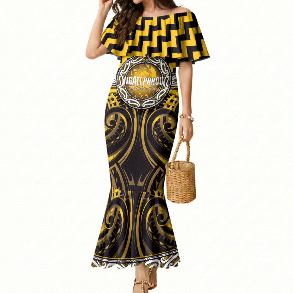 Aotearoa Ngati Porou Personalised Mermaid Dress Maori Iwi Poutama Puhoro Tattoo