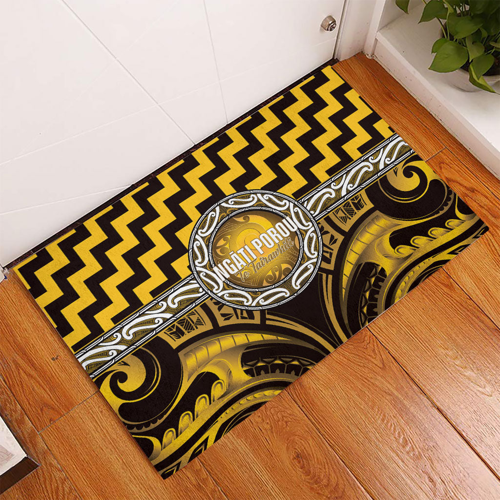 Aotearoa Ngati Porou Rubber Doormat Maori Iwi Poutama Puhoro Tattoo