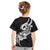 Polynesia Kid T Shirt Plumeria With Tribal Pattern Black Vibes LT14 - Polynesian Pride