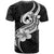 Polynesia T Shirt Plumeria With Tribal Pattern Black Vibes LT14 - Polynesian Pride