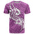 Polynesia T Shirt Plumeria With Tribal Pattern Pink Pastel Vibes LT14 Pink - Polynesian Pride