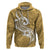 Polynesia Hoodie Plumeria With Tribal Pattern Yellow Pastel Vibes LT14 Yellow - Polynesian Pride