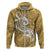 Polynesia Hoodie Plumeria With Tribal Pattern Yellow Pastel Vibes LT14 - Polynesian Pride