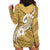 Polynesia Hoodie Dress Plumeria With Tribal Pattern Yellow Pastel Vibes LT14 - Polynesian Pride