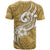 Polynesia T Shirt Plumeria With Tribal Pattern Yellow Pastel Vibes LT14 - Polynesian Pride