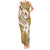 Polynesia Tank Maxi Dress Plumeria With Tribal Pattern Yellow Pastel Vibes LT14 Women Yellow - Polynesian Pride