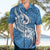 Polynesia Hawaiian Shirt Plumeria With Tribal Pattern Blue Pastel Vibes LT14 - Polynesian Pride