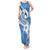 Polynesia Tank Maxi Dress Plumeria With Tribal Pattern Blue Pastel Vibes LT14 Women Blue - Polynesian Pride