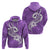 Polynesia Hoodie Plumeria With Tribal Pattern Purple Pastel Vibes LT14 - Polynesian Pride