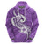 Polynesia Hoodie Plumeria With Tribal Pattern Purple Pastel Vibes LT14 - Polynesian Pride