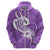 Polynesia Hoodie Plumeria With Tribal Pattern Purple Pastel Vibes LT14 - Polynesian Pride