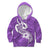 Polynesia Kid Hoodie Plumeria With Tribal Pattern Purple Pastel Vibes LT14 Hoodie Purple - Polynesian Pride