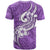 Polynesia T Shirt Plumeria With Tribal Pattern Purple Pastel Vibes LT14 - Polynesian Pride