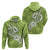 Polynesia Hoodie Plumeria With Tribal Pattern Green Pastel Vibes LT14 - Polynesian Pride