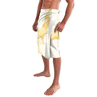 Polynesia White Sunday Lavalava Polynesian Tattoo Plumeria Hibiscus Gold