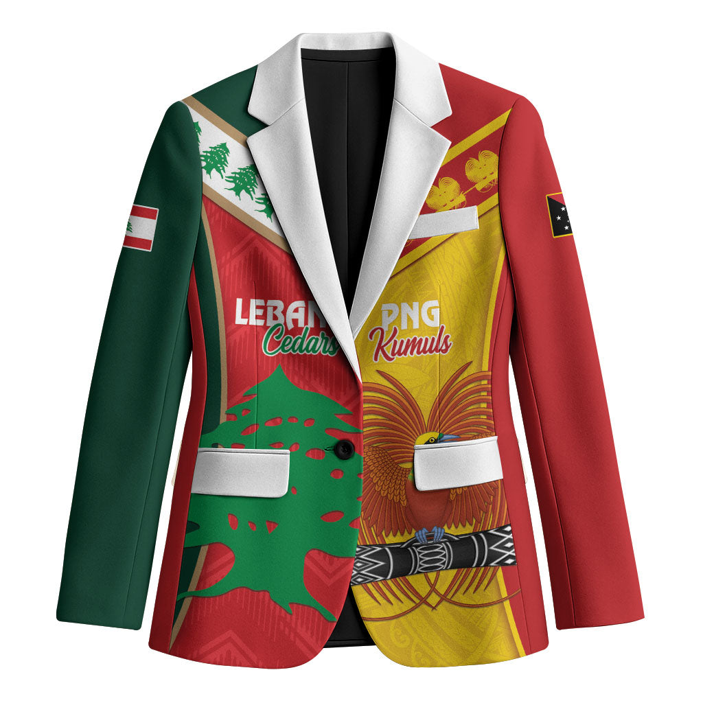 Custom Rugby Papua New Guinea and Lebanon Blazer PNG Kumuls Cedars Together