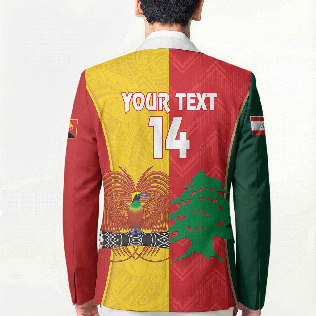Custom Rugby Papua New Guinea and Lebanon Blazer PNG Kumuls Cedars Together