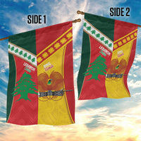 Rugby Papua New Guinea and Lebanon Garden Flag PNG Kumuls Cedars Together