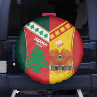 Rugby Papua New Guinea and Lebanon Spare Tire Cover PNG Kumuls Cedars Together