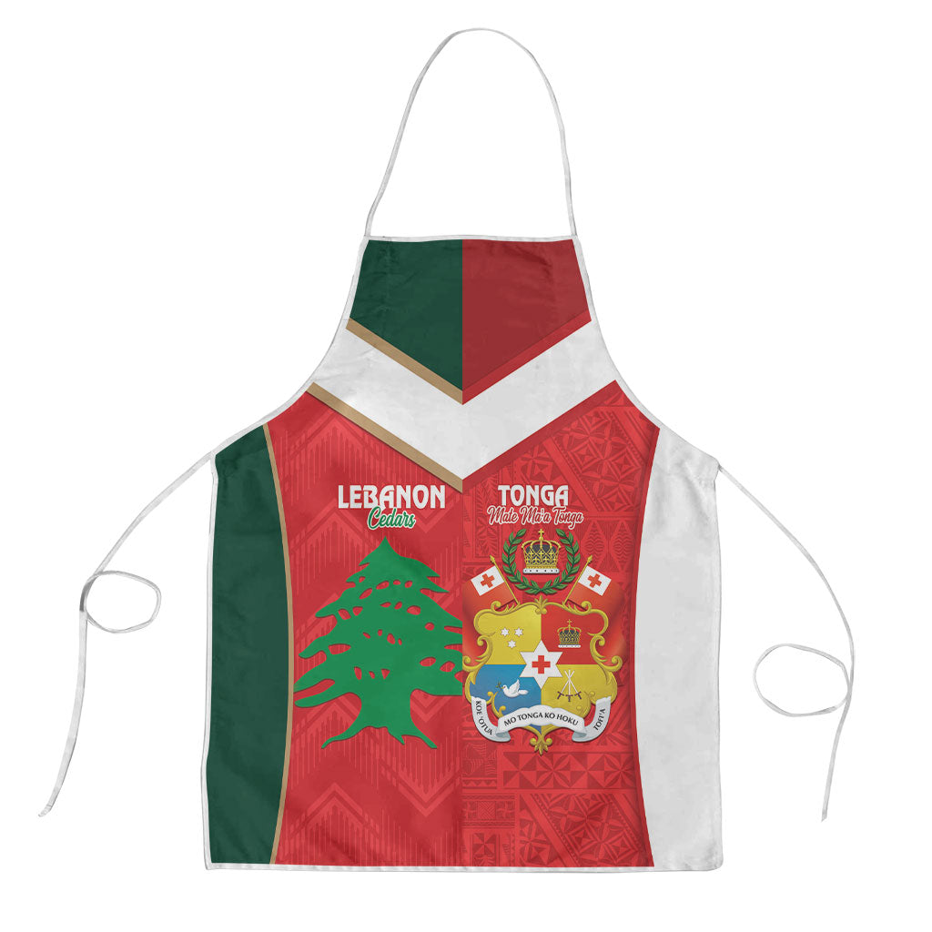Rugby Tonga and Lebanon Apron Mate Maa Tonga Cedars Together