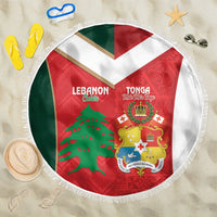 Rugby Tonga and Lebanon Beach Blanket Mate Maa Tonga Cedars Together