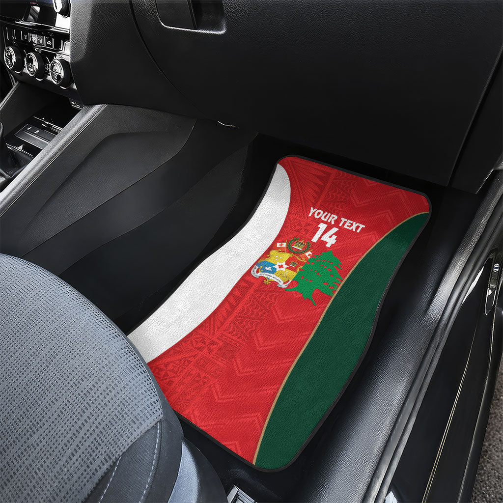 Custom Rugby Tonga and Lebanon Car Mats Mate Maa Tonga Cedars Together