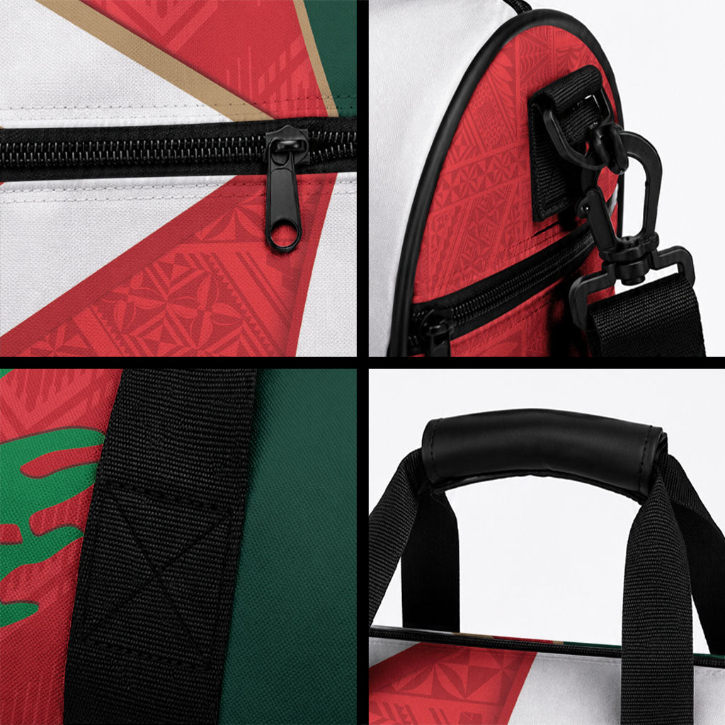 Rugby Tonga and Lebanon Duffle Bag Mate Maa Tonga Cedars Together