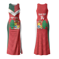 Custom Rugby Tonga and Lebanon Family Matching Tank Maxi Dress and Hawaiian Shirt Mate Maa Tonga Cedars Together