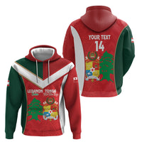Custom Rugby Tonga and Lebanon Hoodie Mate Maa Tonga Cedars Together