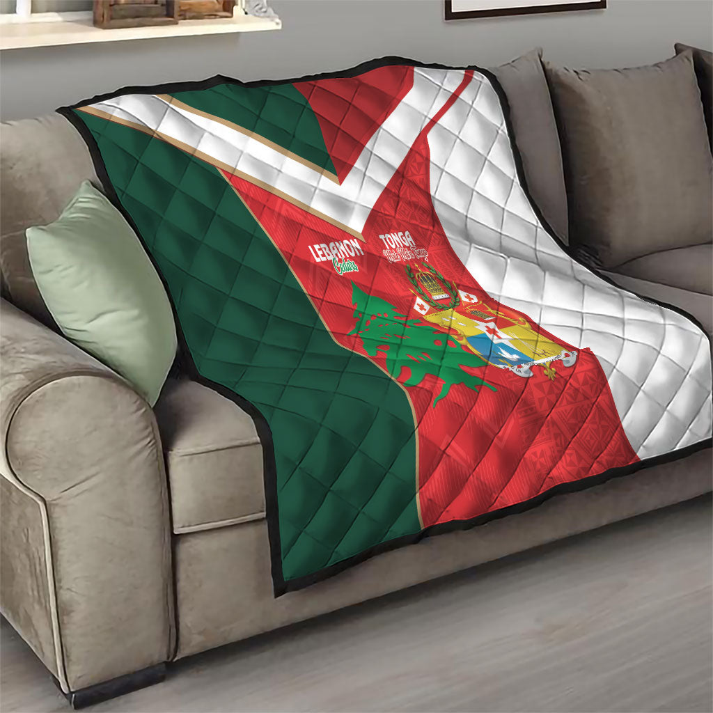 Rugby Tonga and Lebanon Quilt Mate Maa Tonga Cedars Together