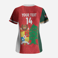 Custom Rugby Tonga and Lebanon Scrub Top Mate Maa Tonga Cedars Together