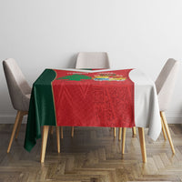 Rugby Tonga and Lebanon Tablecloth Mate Maa Tonga Cedars Together