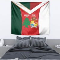 Rugby Tonga and Lebanon Tapestry Mate Maa Tonga Cedars Together