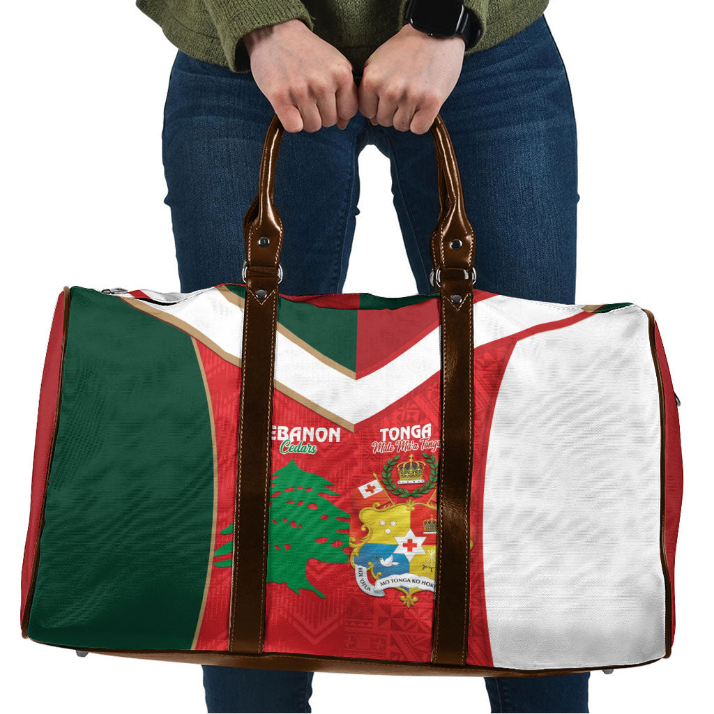 Rugby Tonga and Lebanon Travel Bag Mate Maa Tonga Cedars Together LT14 Multicolor - Polynesian Pride