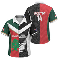 Custom Rugby New Zealand and Lebanon Family Matching Mermaid Dress and Hawaiian Shirt All Black Cedars Together