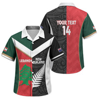 Custom Rugby New Zealand and Lebanon Family Matching Summer Maxi Dress and Hawaiian Shirt All Black Cedars Together