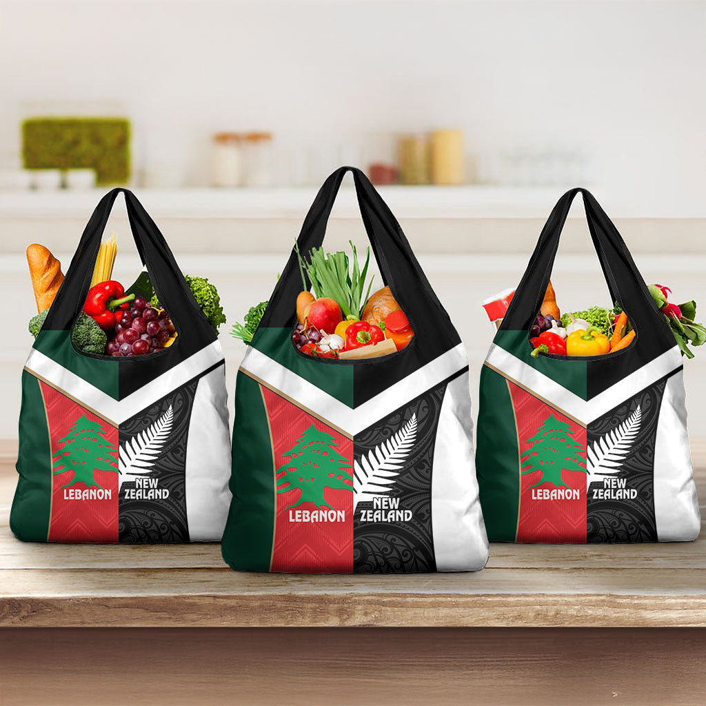 Rugby New Zealand and Lebanon Grocery Bag All Black Cedars Together