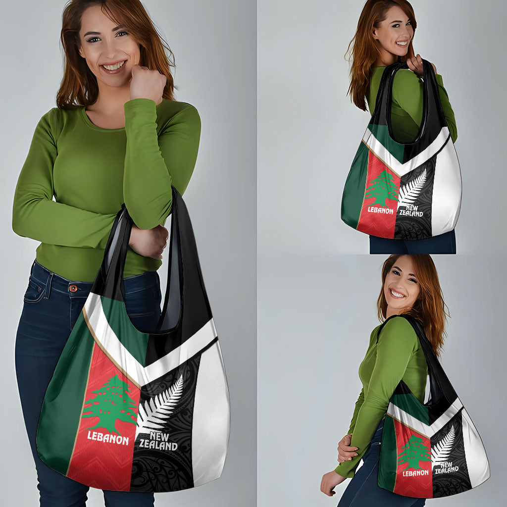 Rugby New Zealand and Lebanon Grocery Bag All Black Cedars Together