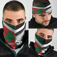 Rugby New Zealand and Lebanon Neck Gaiter All Black Cedars Together