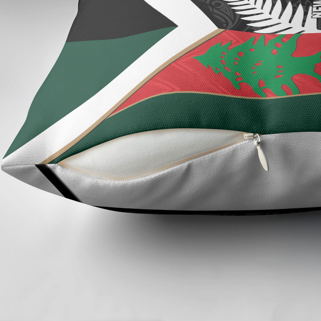 Rugby New Zealand and Lebanon Pillow Cover All Black Cedars Together