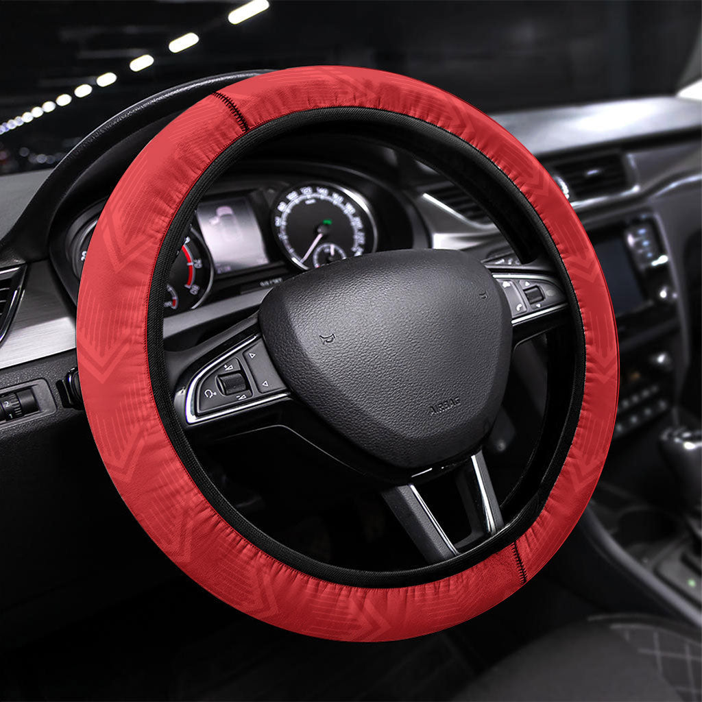 Rugby New Zealand and Lebanon Steering Wheel Cover All Black Cedars Together LT14 Universal Fit Multicolor - Polynesian Pride