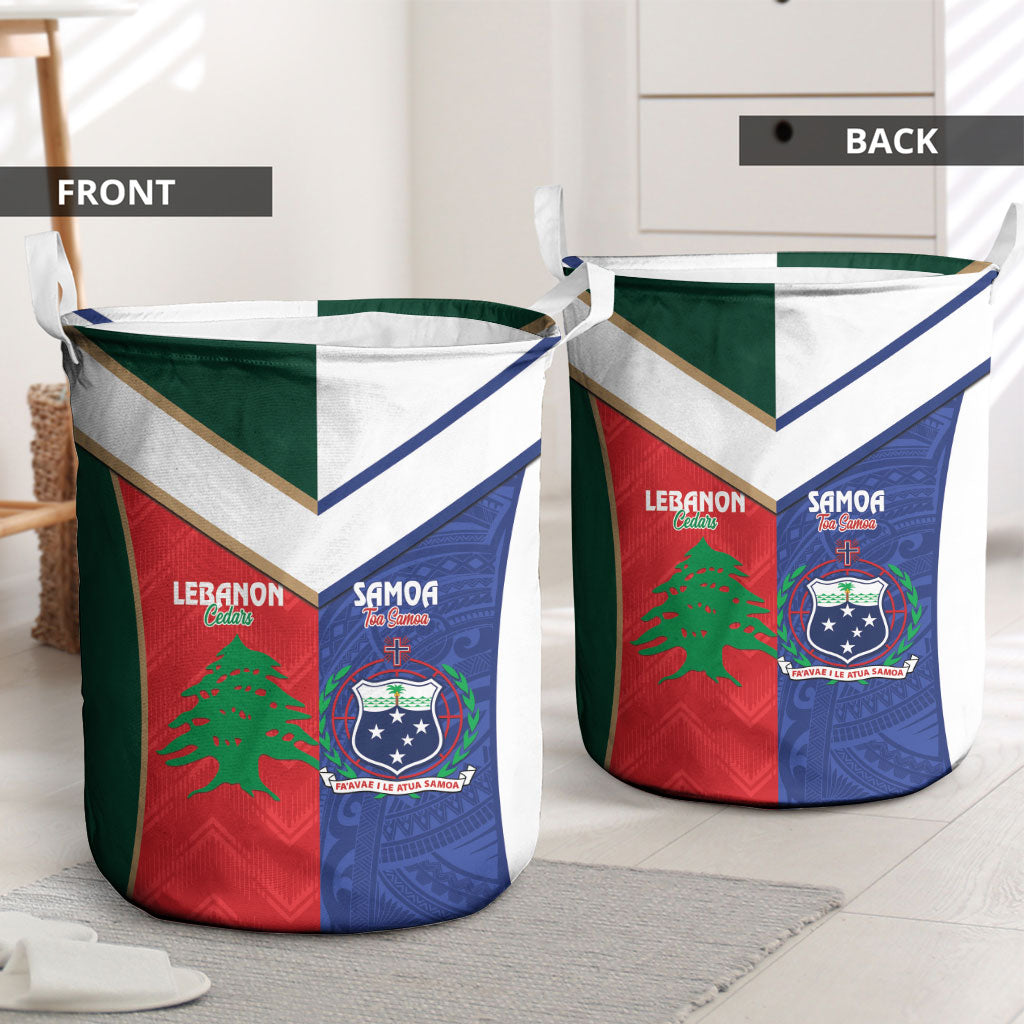Rugby Samoa and Lebanon Laundry Basket Toa Samoa Cedars Together