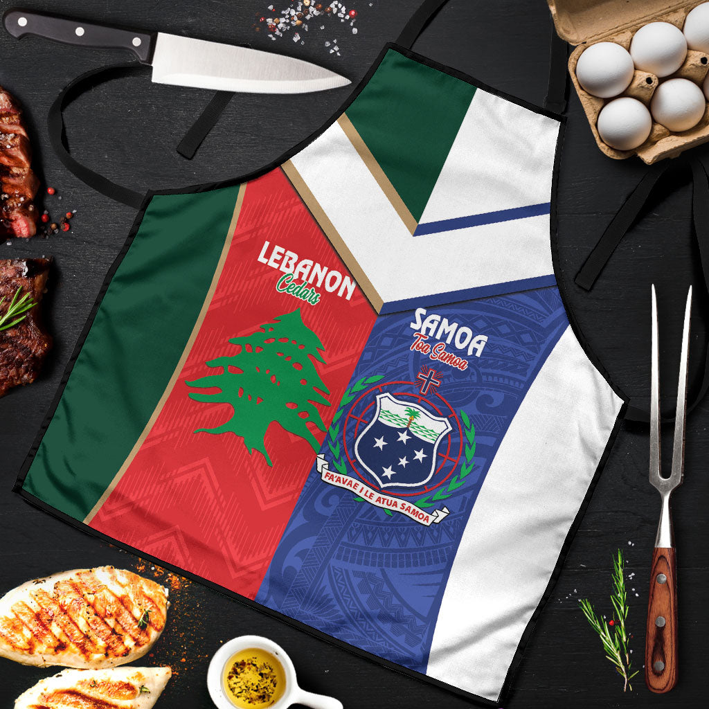 Rugby Samoa and Lebanon Apron Toa Samoa Cedars Together